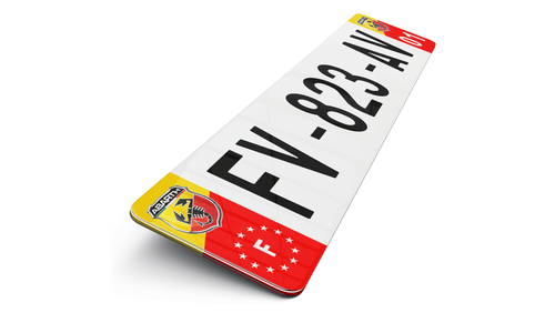 Plaque immatriculation Eurofrance Abarth