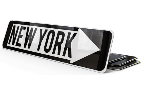 Plaque Panneau NEW YORK personnalisable