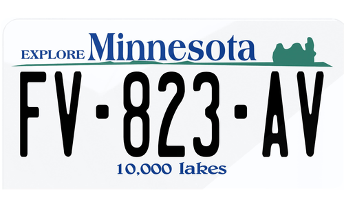 Plaque immatriculation Minnesota USA 30x15cm