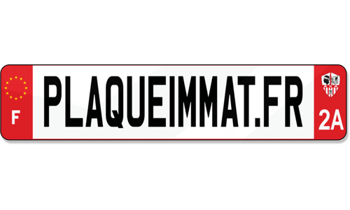 Plaque immatriculation Ajaccio