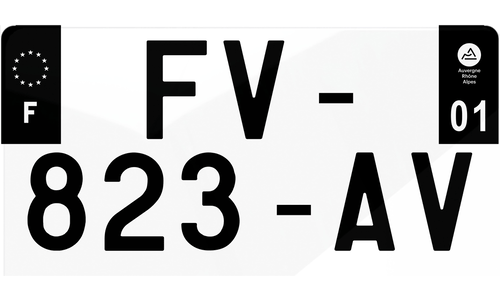 Plaque Immatriculation US Noire 30*15