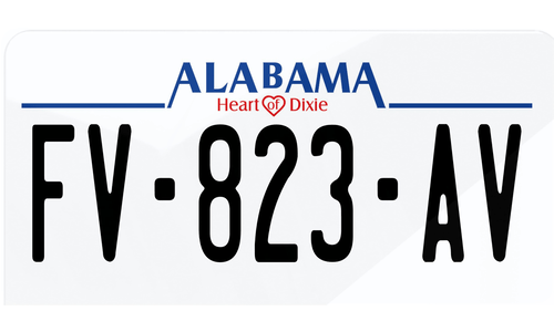 Plaque immatriculation Alabama USA 30x15cm