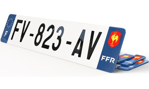 Plaque immatriculation France Rugby FFR