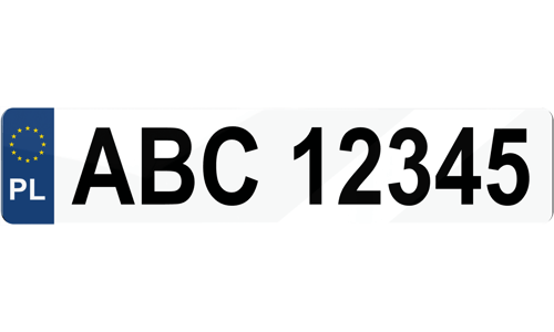 Plaque Immatriculation Pologne