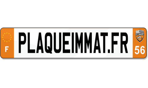 Plaque immatriculation FC Lorient