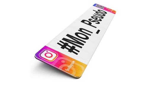 Plaque immatriculation Instagram QR code personnalisé