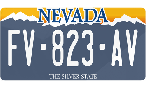 Plaque immatriculation Nevada 4 USA 30x15cm