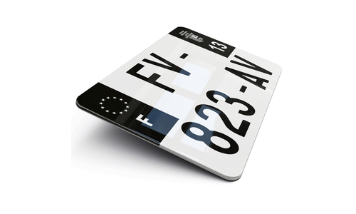 Plaque immatriculation Moto Noire