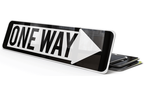 Plaque Panneau ONE WAY personnalisable