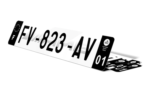Plaque immatriculation Mercedes AMG