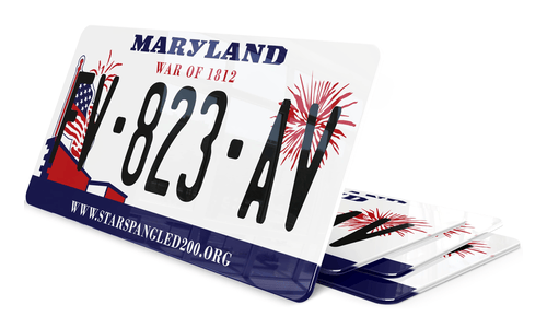 Plaque immatriculation Maryland 1812 USA 30x15