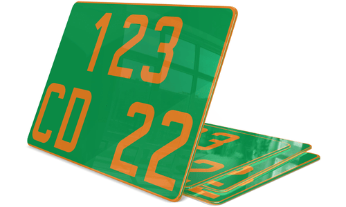 Plaque immatriculation diplomatique Arrière 4x4 27,5x20