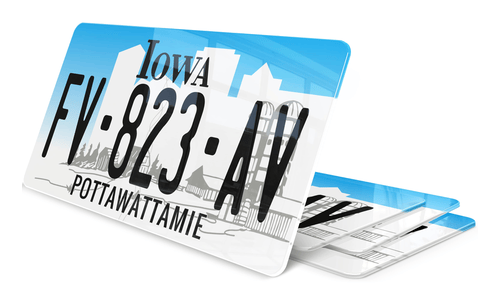 Plaque immatriculation Iowa USA 30x15