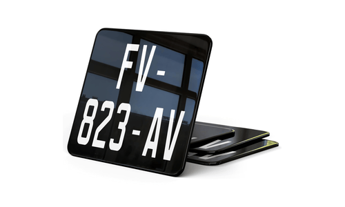Plaque immatriculation Moto enduro Collection 10x10cm