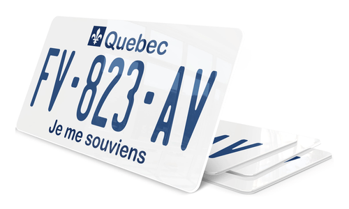 Plaque immatriculation Quebec je me souviens USA 30x15
