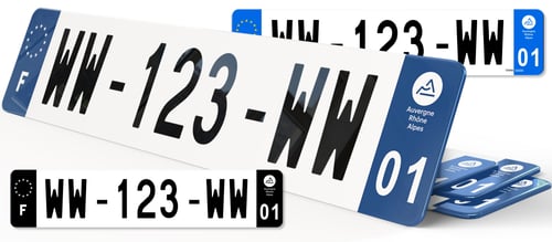 Plaque immatriculation WW et W Garage