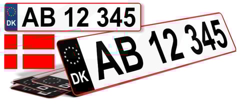 Plaque immatriculation Danemark
