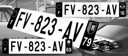 Plaque Immatriculation Noire