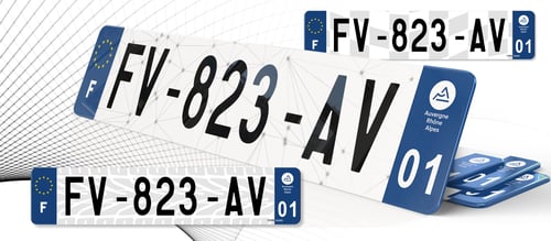 Plaque immatriculation fond filigrane