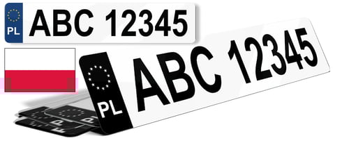 Plaque immatriculation Pologne