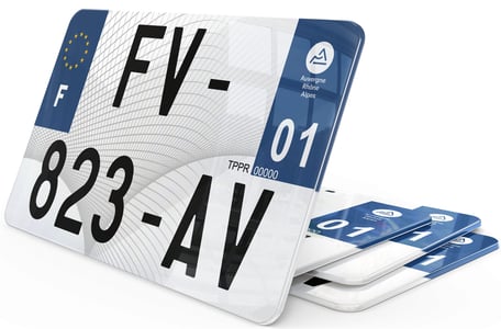 Plaque Immatriculation Moto Fond Filigrane