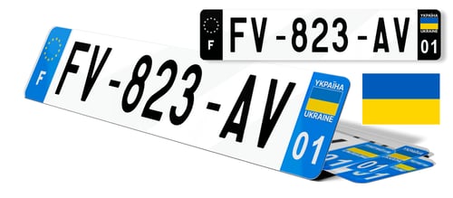 Plaque Immatriculation Ukraine UA