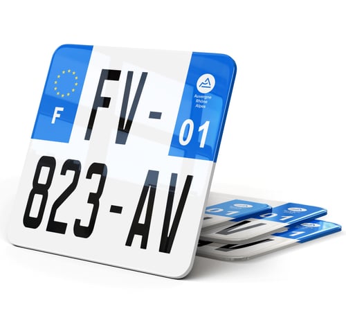 Plaque immatriculation Moto enduro 10x10cm