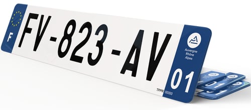 Plaque Immatriculation 4*4 avant