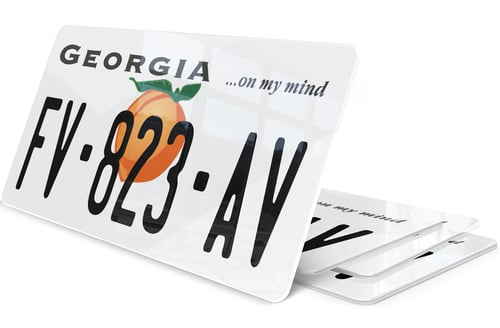 Plaque immatriculation Georgia USA 30x15cm