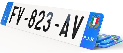 Plaque immatriculation FIR italie