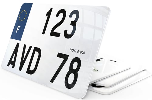 Plaque d'immatriculation Moto FNI (Avant 2009)