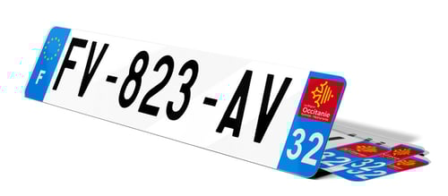 Plaque d'immatriculation Gers 32