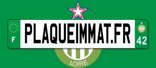 Plaque immatriculation Saint-Etienne