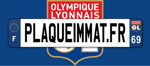 Plaque immatriculation Olympique Lyonnais