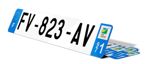 Plaque d'immatriculation Guadeloupe 971