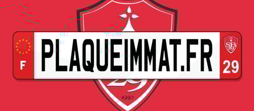 Plaque immatriculation Stade Brestois
