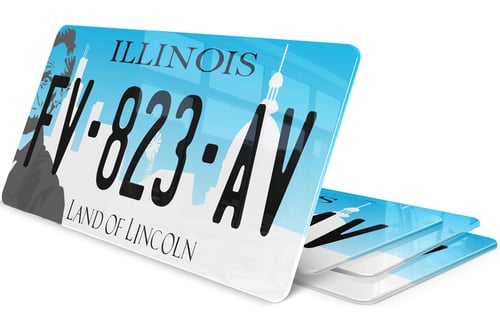 Plaque immatriculation Illinois Land of Lincoln USA 30x15