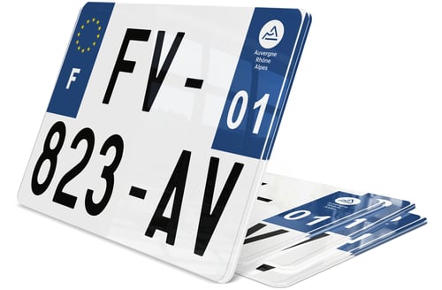 Plaque Immatriculation Moto 14x12 cm petit format cyclo