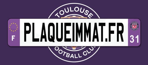 Plaque immatriculation Toulouse FC