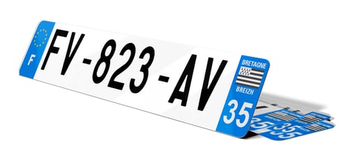 Plaque d'immatriculations Ille-et-Vilaine 35