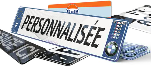 Plaque immatriculation Personnalisée