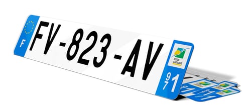 Plaque d'immatriculation Guadeloupe