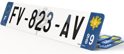 Plaque immatriculation Fond logo Ile de Clipperton