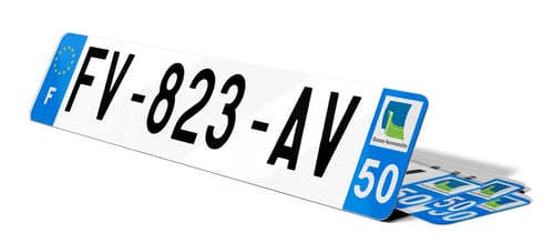 Plaque d'immatriculations Manche 50