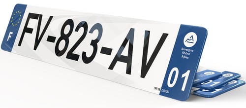 Plaque immatriculation Filigrane Racing
