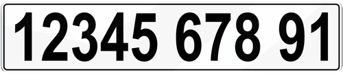 Plaque immatriculation Algérie avant