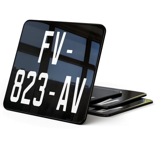 Plaque immatriculation Moto enduro Collection 10x10cm
