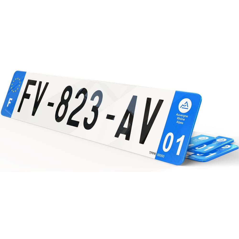 Plaque immatriculation pour voiture 