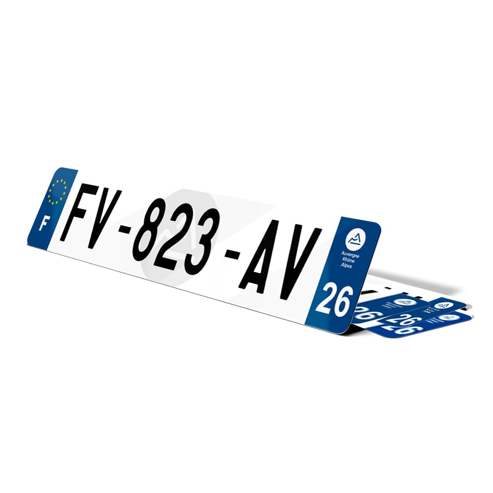 Autocollant Département Drôme 26 – Sticker Pour Plaque D’immatriculation, Personnalisation Voiture