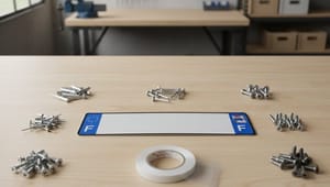 Comment fixer sa plaque : rivets, vis ou adhésif ?